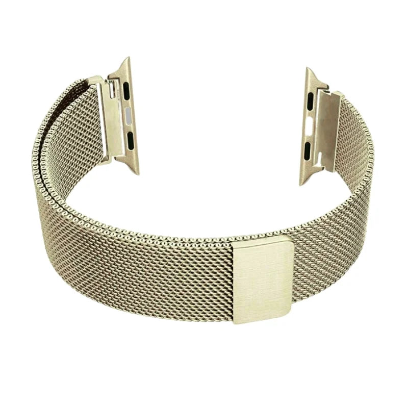 Soft Gold | Apple Watch Milanese Magnetic Loop Strap | Stainless Steel Band | 42mm / 44mm / 45mm