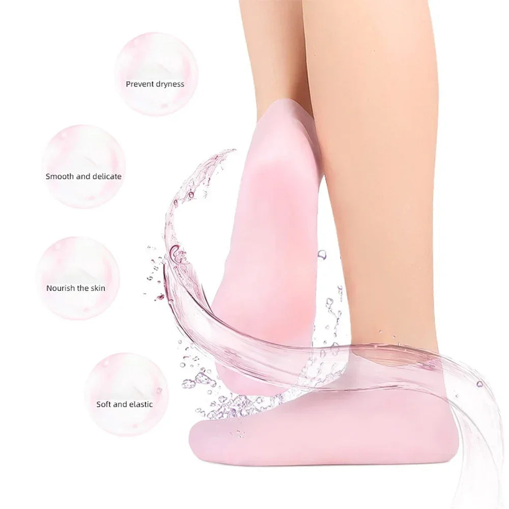 Silicone Jelly Socks | Ultra-Moisturizing Gel Foot Care & Spa Therapy | Without Box