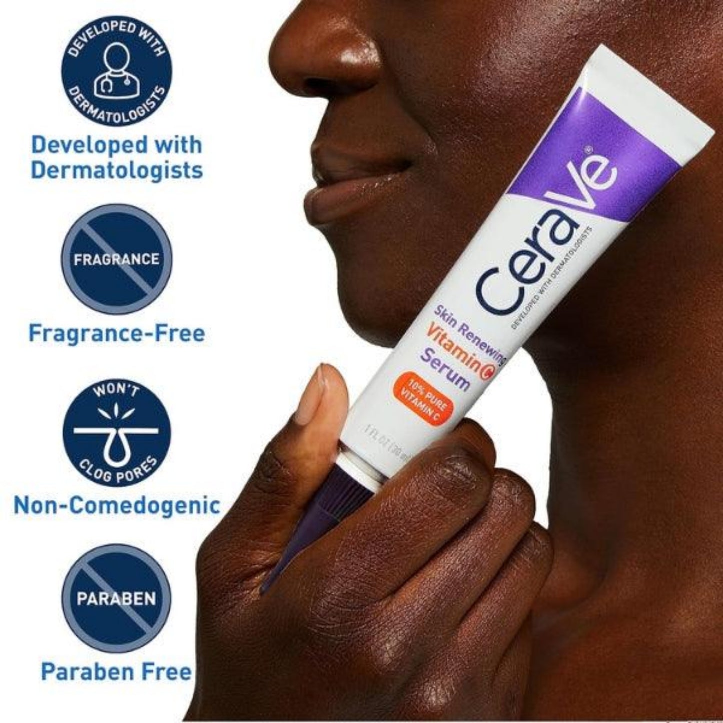 CeraVe Skin Renewing Vitamin C Serum 30ml | Brightening, Anti-Aging & Hydrating