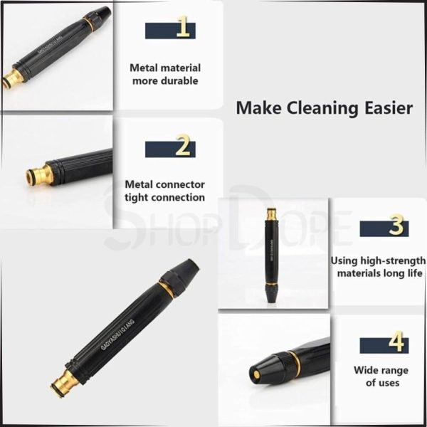 Metal High-Pressure Adjustable Nozzle Water Spray Gun | Durable for Multiple Uses